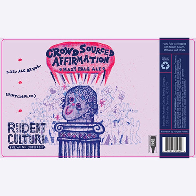 Resident Culture Crowdsourced Affirmation Hazy Pale Ale 16OZ SINGLE CAN