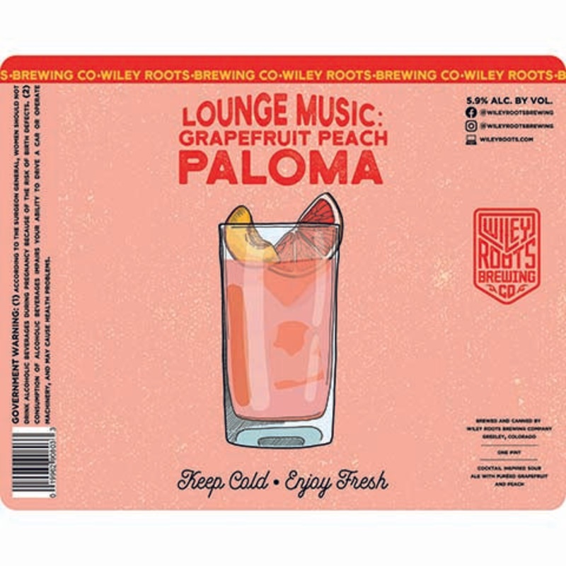 Wiley Roots Lounge Music Grapefruit Peach Paloma 16OZ SINGLE CAN
