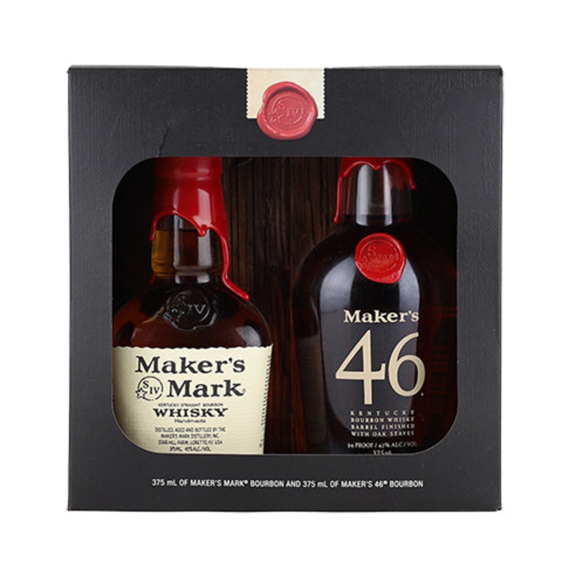 Maker’s Mark & Maker’s 46′ Gift Set 2PK 375ML BTL