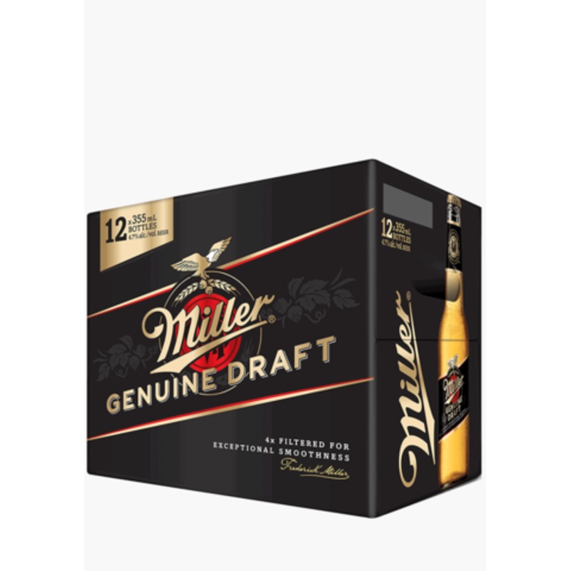 MILLER GENUINE DRAFT 12 BTLS