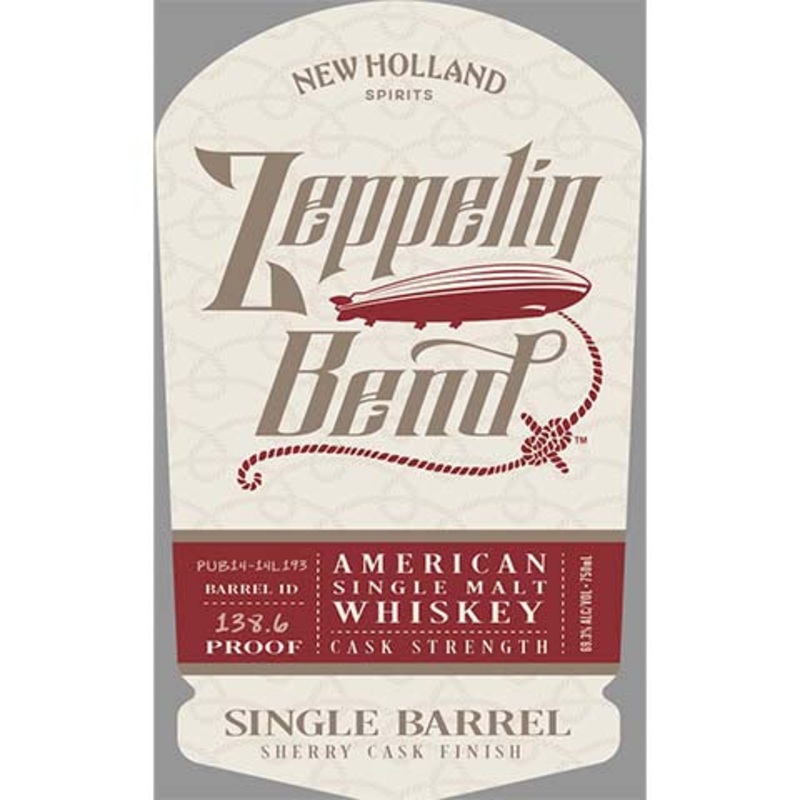 New Holland Zeppelin Bend Single Barrel Sherry Cask Finish Single Malt Whiskey 750ML BTL