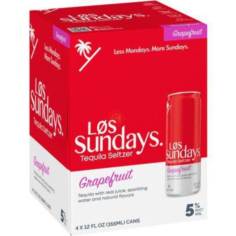 Cocktail Los Sundays 4pk Tequila & Grapefruit