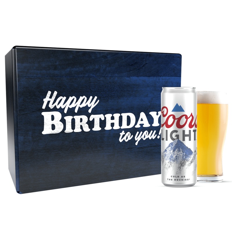 Coors Light Birthday Yes! Please include 8 Beers and 4 Gourmet Snacks