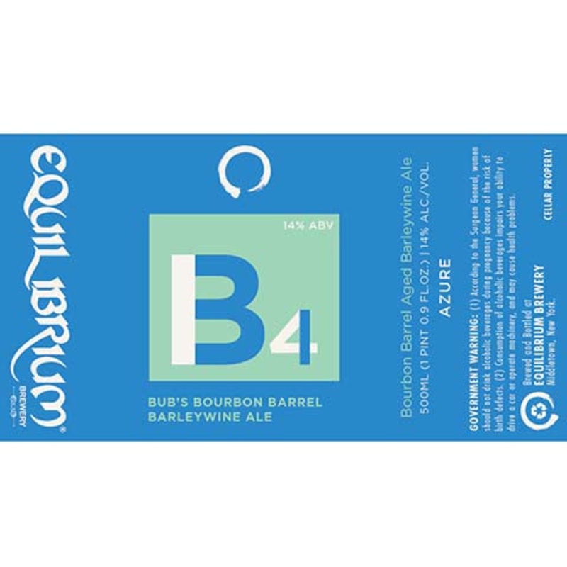 Equilibrium Azure Bub’s Bourbon Barrel Barleywine Ale 500ML BTL