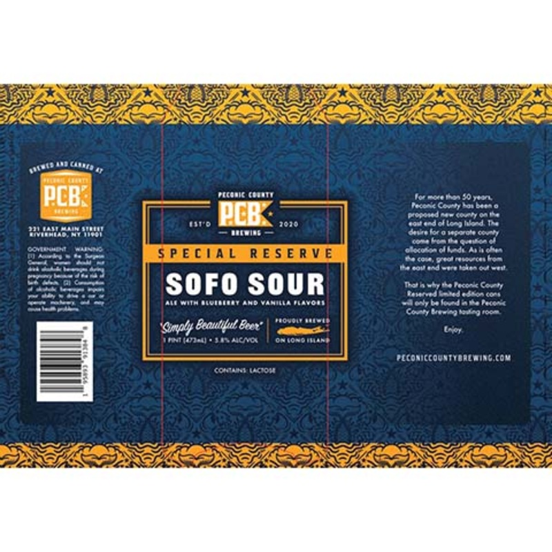 Peconic County Sofo Sour Ale 16OZ SINGLE CAN
