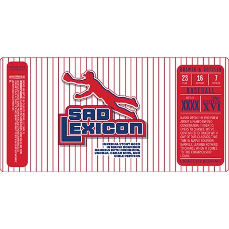 Cigar City Sad Lexicon Imperial Stout 500ML BTL