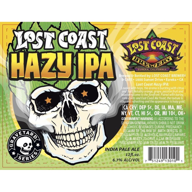 LOST COAST HAZY IPA 4/6PK CANS 12 oz (24)