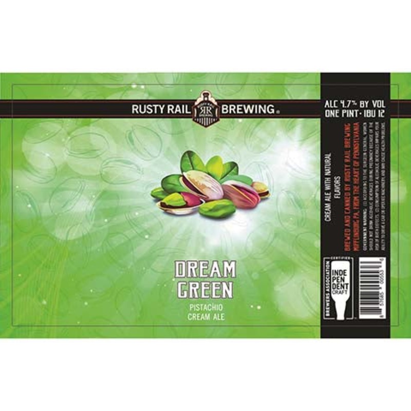 Rusty Rail Dream Green Pistachio Cream Ale 16OZ SINGLE CAN