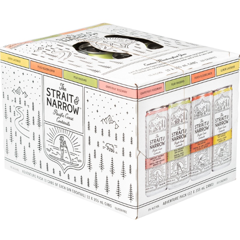 STRAIT & NARROW ADVENTURE GIN MIXED 355ML 12PK CAN @ Kelowna [1048196] 4260 ml