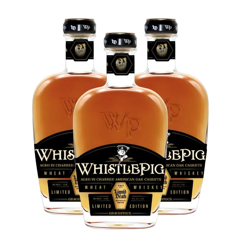 WhistlePig X Liquid Death Gravestock Wheat Whiskey 3pk