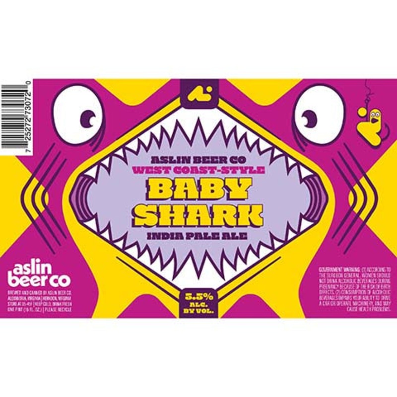Aslin Baby Shark West Coast IPA 16OZ SINGLE CAN