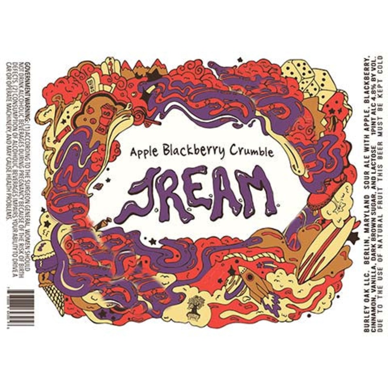 Burley Oak Apple Blackberry Crumble JREAM Sour Ale 16OZ SINGLE CAN