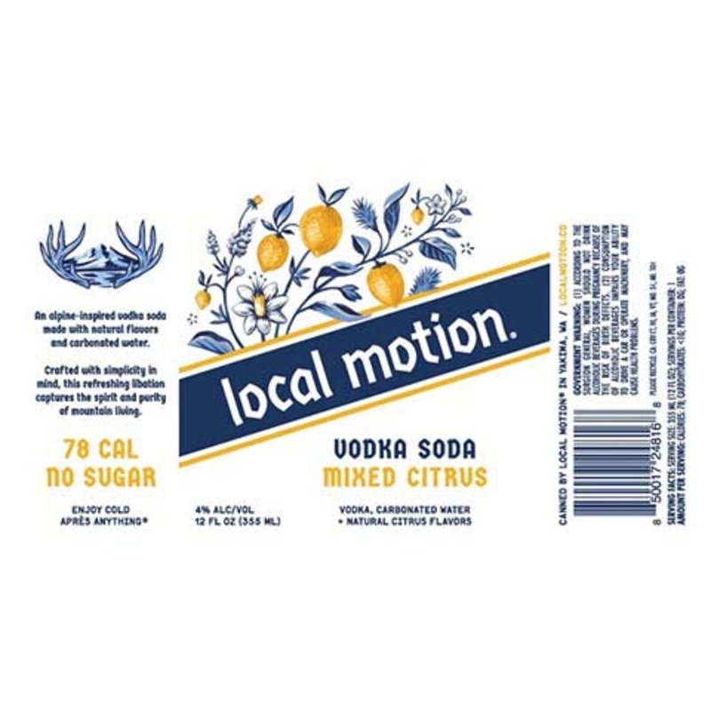 Local Motion Vodka Soda Mixed Citrus 12OZ SINGLE CAN