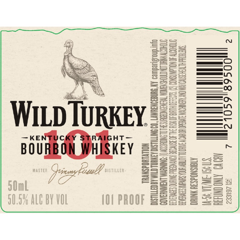Wild Turkey 101 Kentucky Straight Bourbon Whiskey 50ml