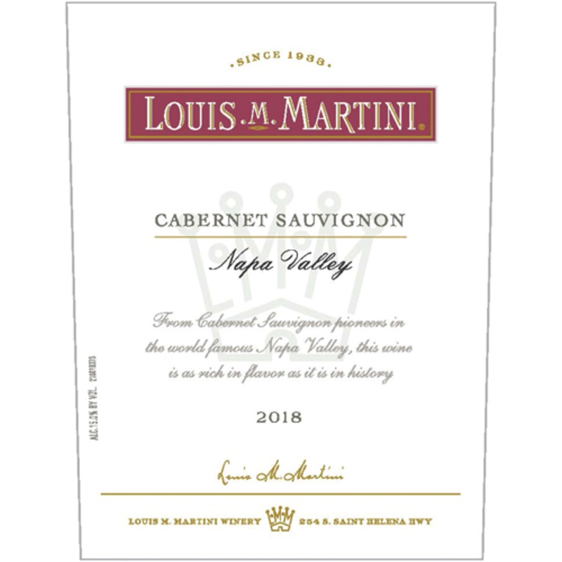 LOUIS M MARTINI CABERNET SAUVIGNON NAPA 2019 750 mL