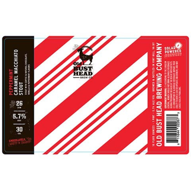 Old Bust Head Peppermint Caramel Macchiato Stout 16OZ SINGLE CAN