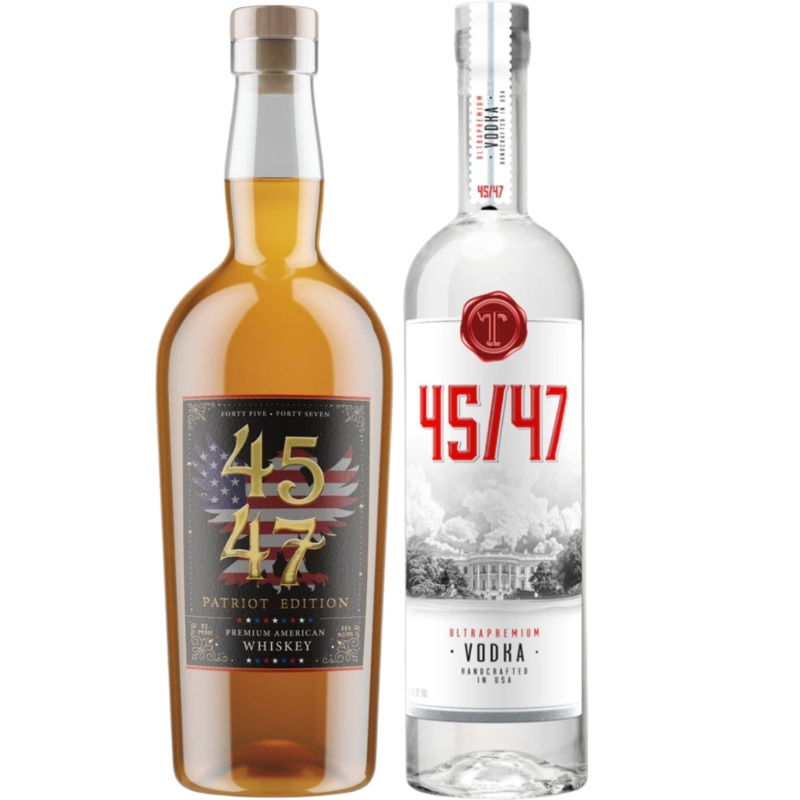 45/47 Bundle  4547 American Whiskey Patriot Edition 750mL & T 45/47 Vodka Ultra Premium USA 700mL