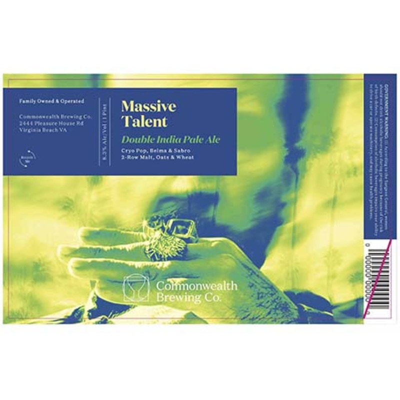Commonwealth Massive Talent DIPA 16OZ SINGLE CAN