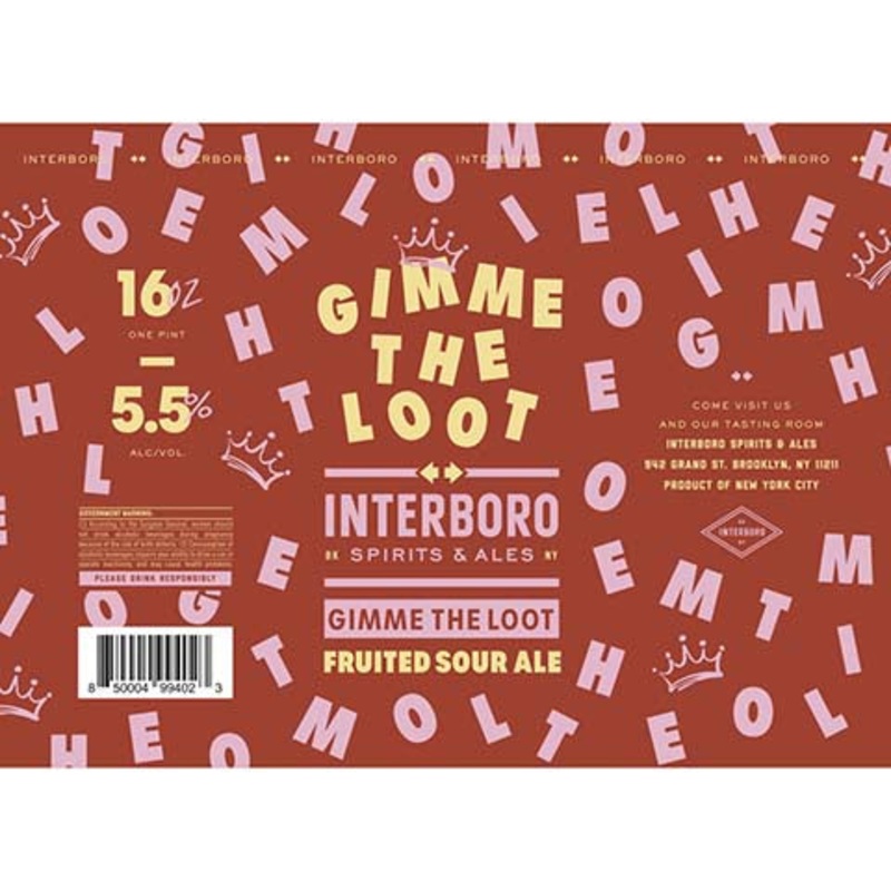 Interboro Gimme The Loot Sour Ale 16OZ SINGLE CAN