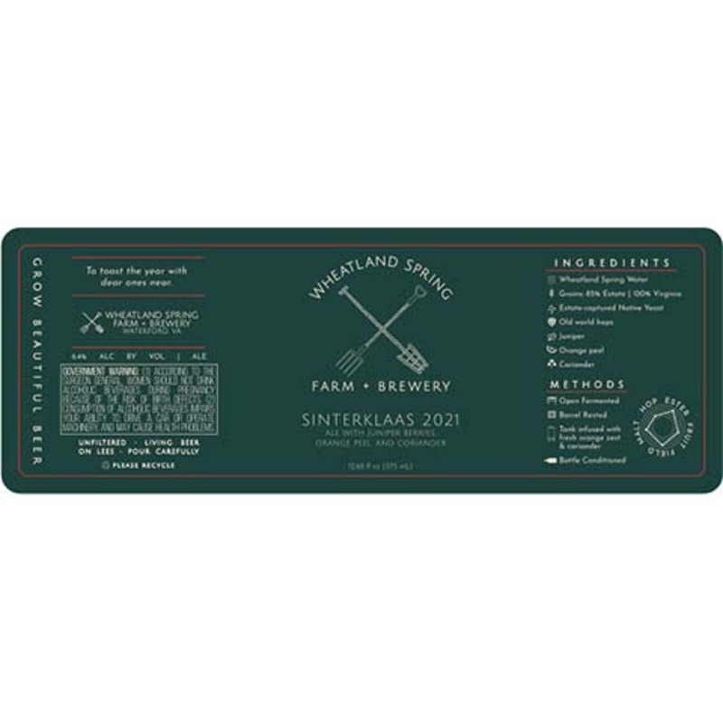 Wheatland Spring Farm+Brewery Sinterklaas 2021 Ale 12OZ SINGLE CAN