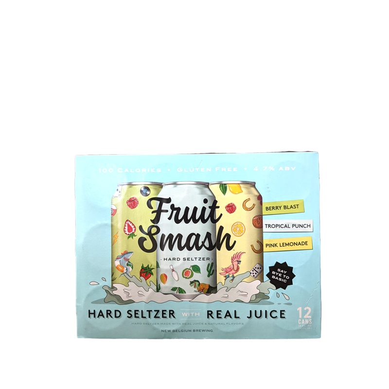 New Belgium Fruit Smash Hard Seltzer Variety 12 Pack Cans