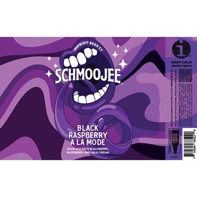 Imprint Schmoojee Black Raspberry A La Mode Sour 16OZ SINGLE CAN