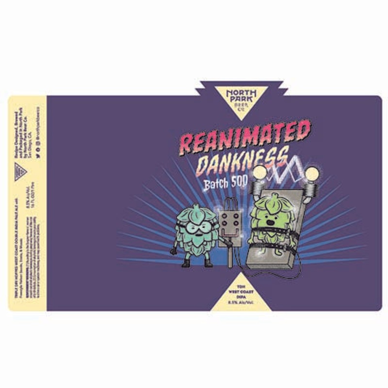 North Park Reanimated Dankness Batch 500 TDH West Coast DIPA 16OZ SINGLE CAN