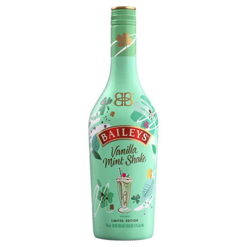 BAILEYS CREAM LIQUEUR VANILLA MINT SHAKE LIMITED EDITION 34 750ML 750ML