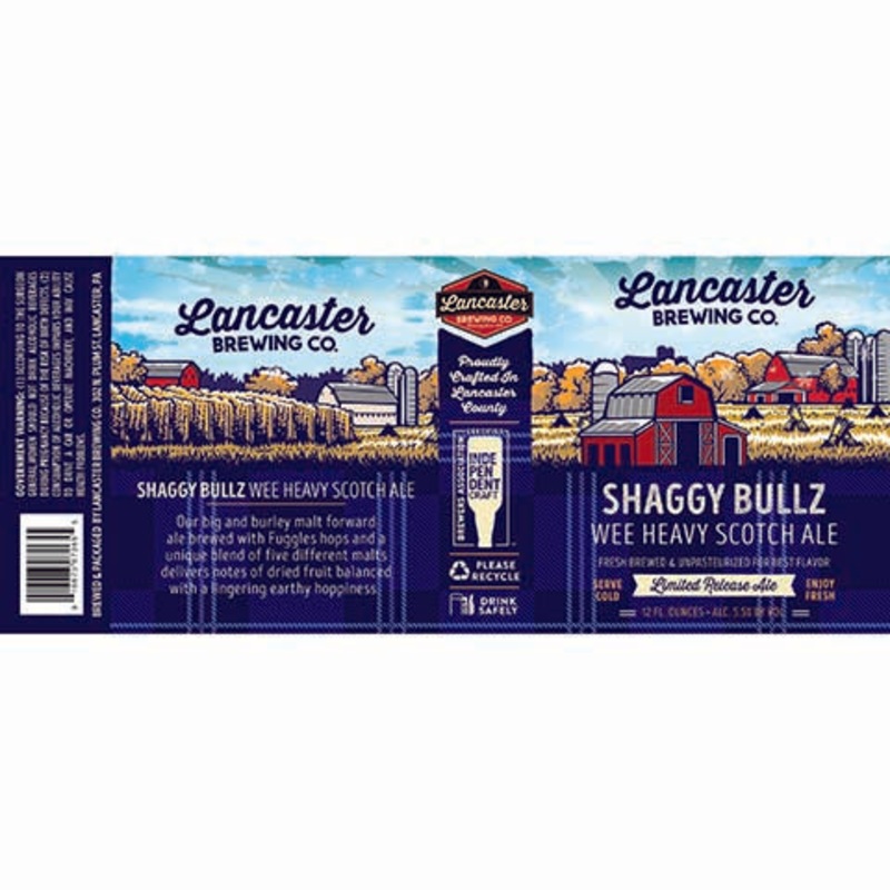 Lancaster Shaggy Bullz Wee Heavy Scotch Ale 12OZ SINGLE CAN