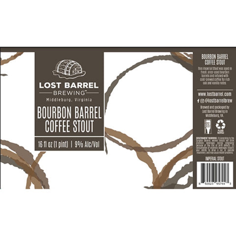 Lost Barrel Bourbon Barrel Coffee Stout 16OZ SINGLE CAN