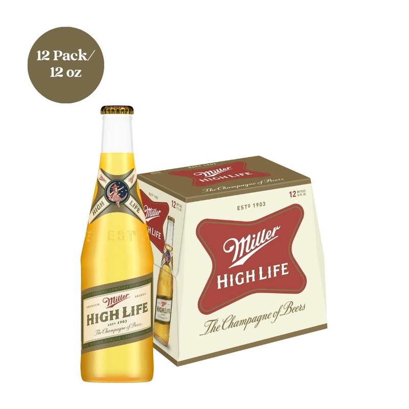 Miller High Life Lager 12pk 12 fl oz Bottles