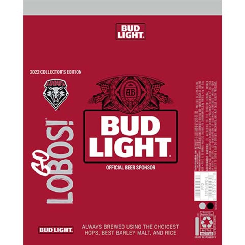 Bud Light Go Lobos! 12OZ SINGLE BTL