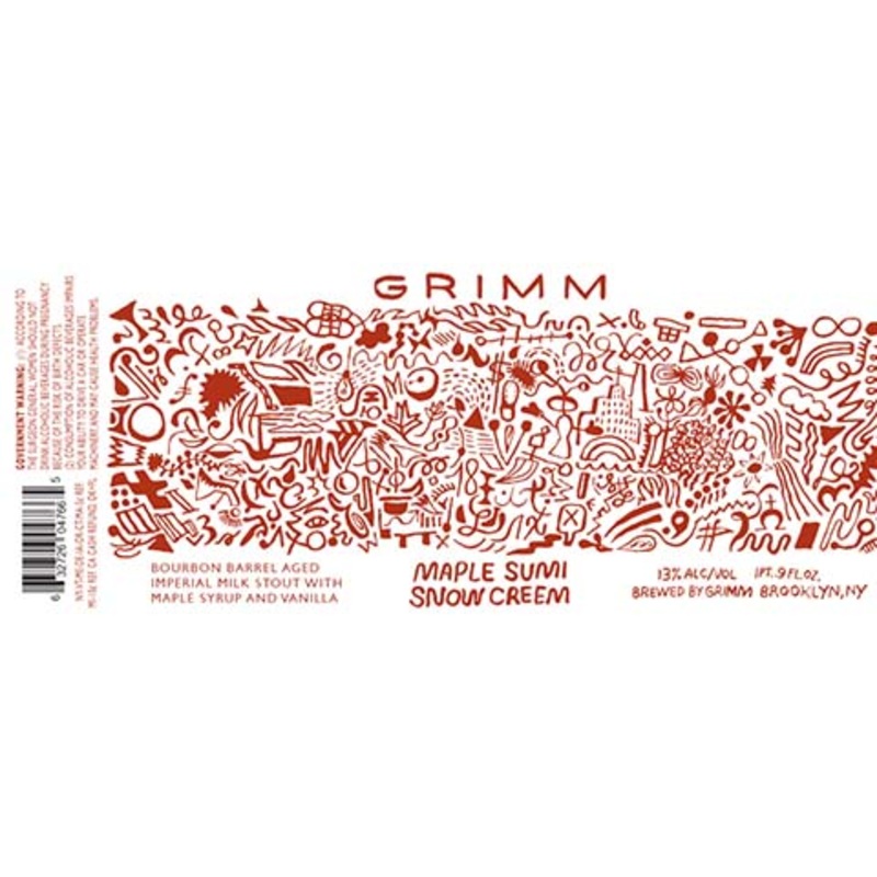 Grimm Maple Sumi Snow Creem Imperial Milk Stout 500ML BTL