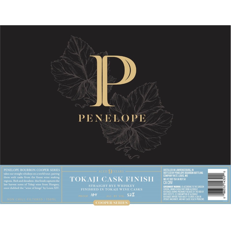 Penelope Tokaji Cask Finish 9 Year Rye Whiskey Cooper Series