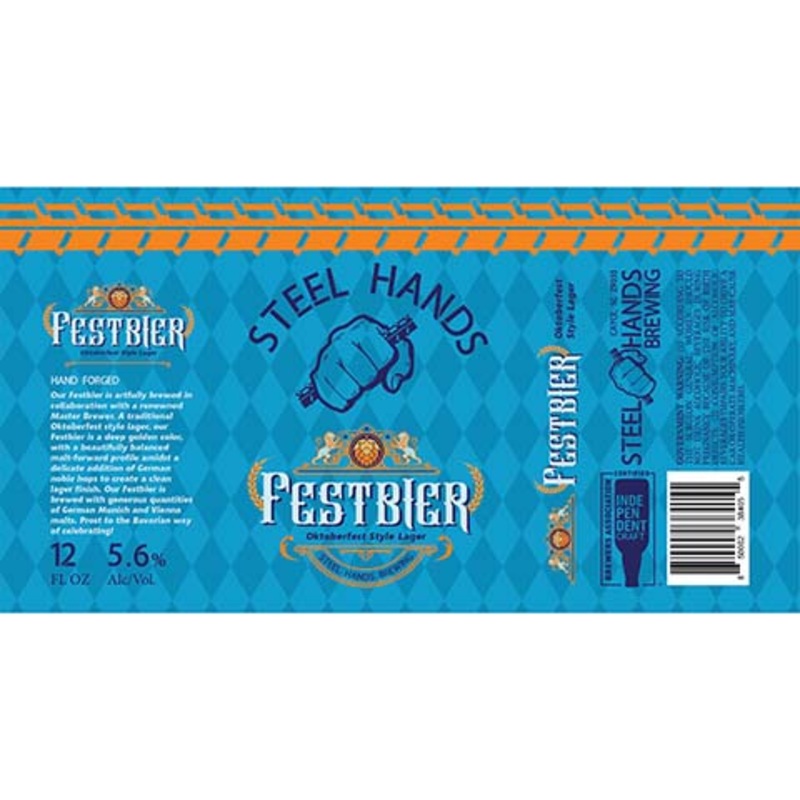 Steel Hands Festbier Oktoberfest Style Lager 12OZ SINGLE CAN