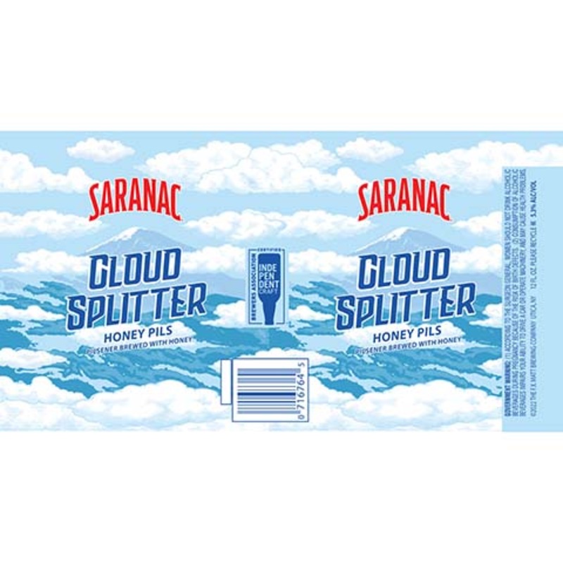 Saranac Cloud Splitter Honey Pils 12OZ SINGLE CAN