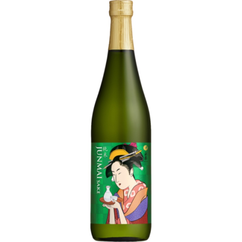 HAKUTSURU UKIYO-E JUNMAI GREEN 720 mL