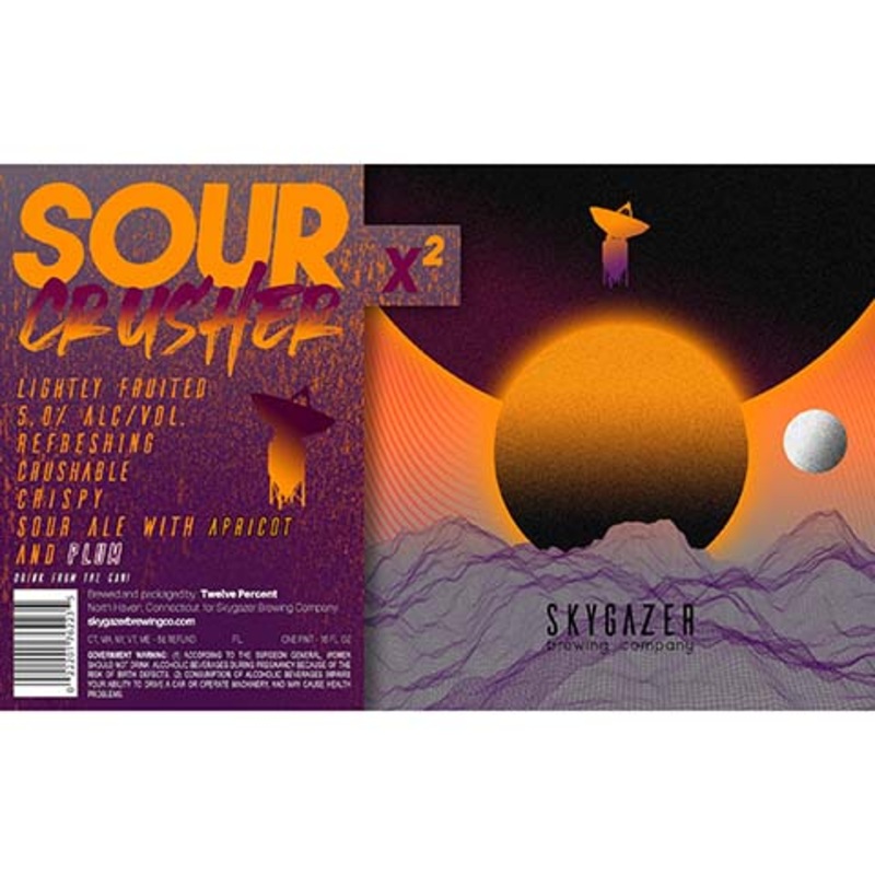 Skygazer Sour Crusher x2 Apricot Sour Ale 16OZ SINGLE CAN