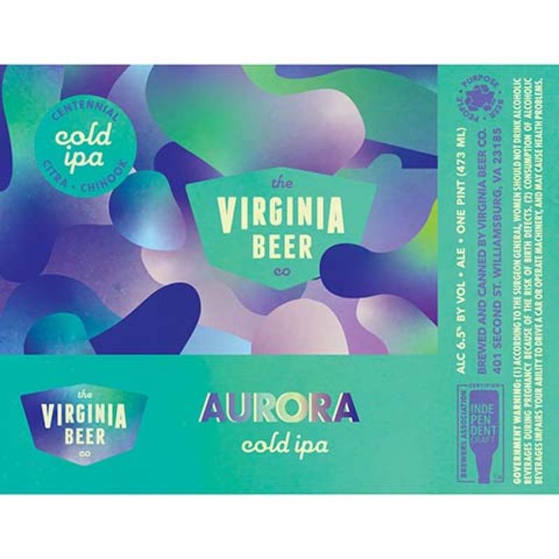 The Virginia Beer Aurora Cold IPA 16OZ SINGLE CAN