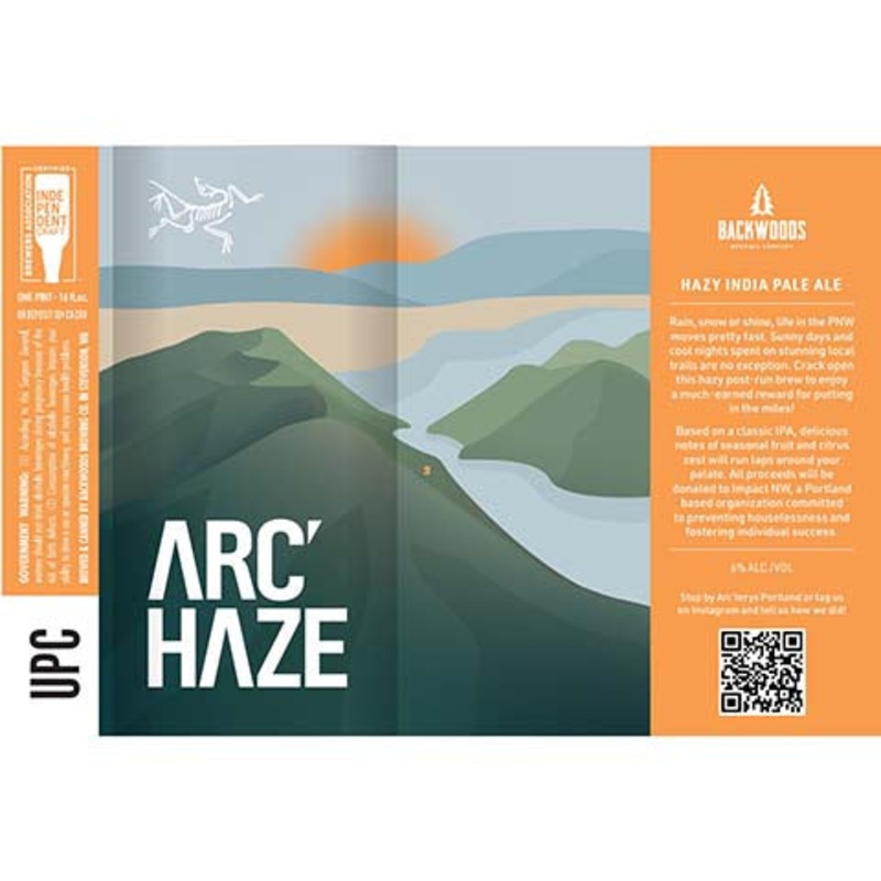 Backwoods Arc’ Haze Hazy IPA 16OZ SINGLE CAN