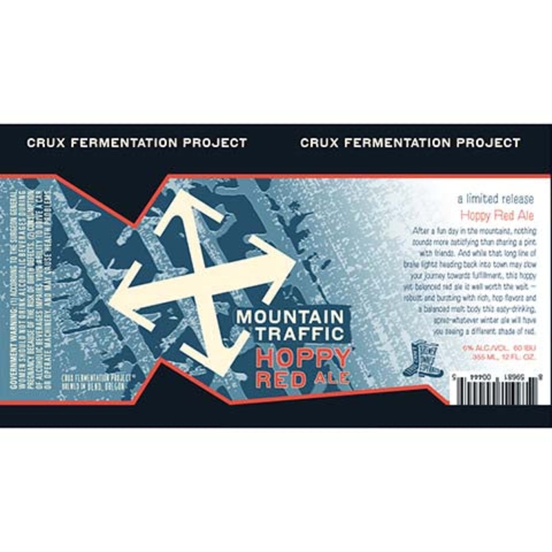 Crux Mountain Traffic Hoppy Red Ale 16OZ SINGLE CAN