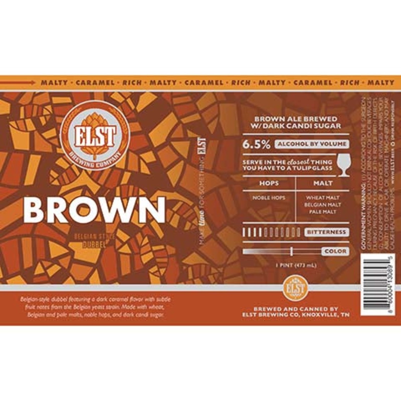 Elst Brewing Brown Ale Brewed with Dark Candi Sugar 16OZ SINGLE CAN