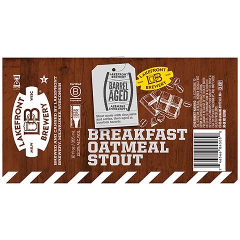 Lakefront Barrel Aged Breakfast Oatmeal Stout 12OZ SINGLE CAN
