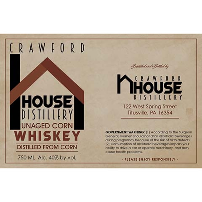 Crawford House Unaged Corn Whiskey 750ML BTL