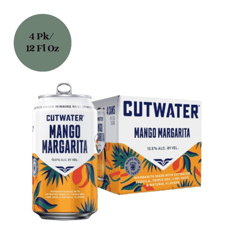 Cutwater Mango Margarita Ready-to-Drink 4pk 12oz Canned Cocktails