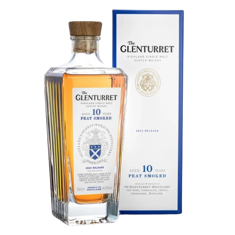 GLENTURRET 10YR PEAT SMOKED HIGHLAND SINGLE MALT 700ML @ Airdrie [1051258] 700 ml