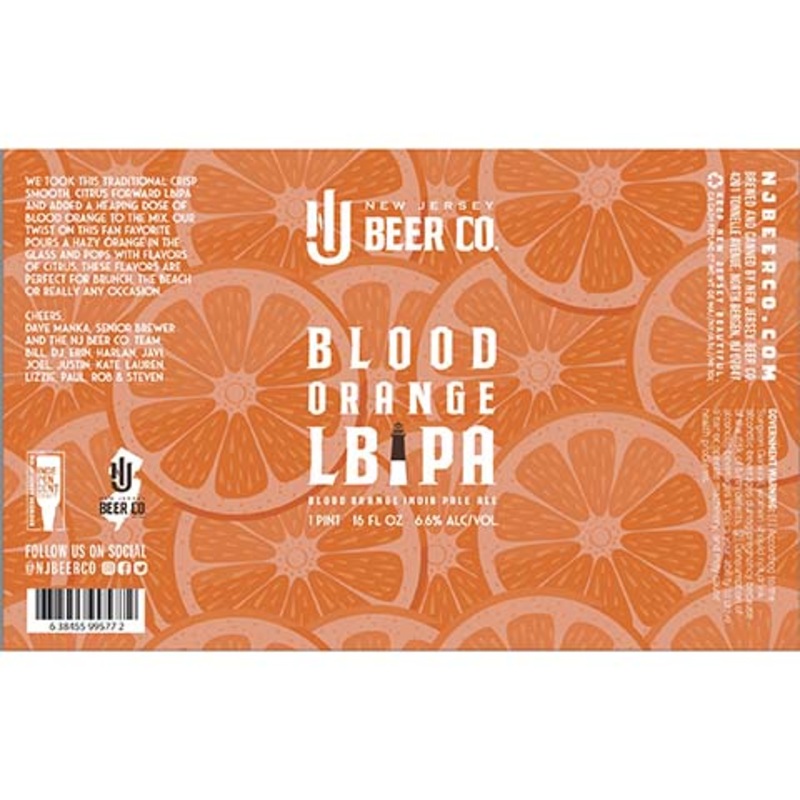 New Jersey Blood Orange LBIPA 16OZ SINGLE CAN