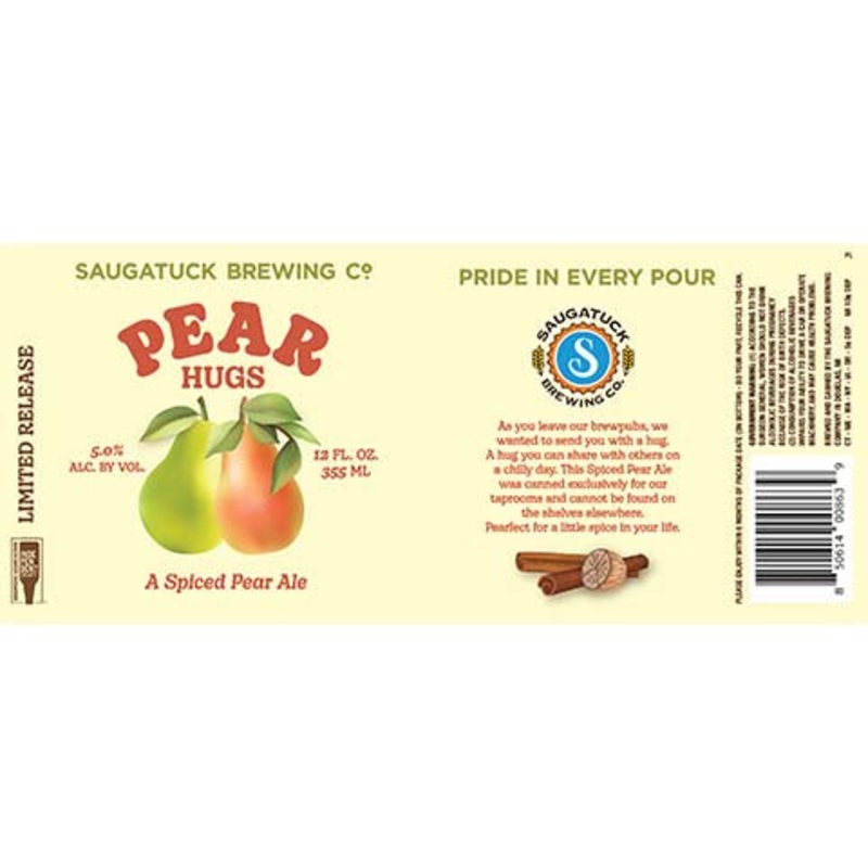 Saugatuck Pear Hugs Pear Ale 12OZ SINGLE CAN