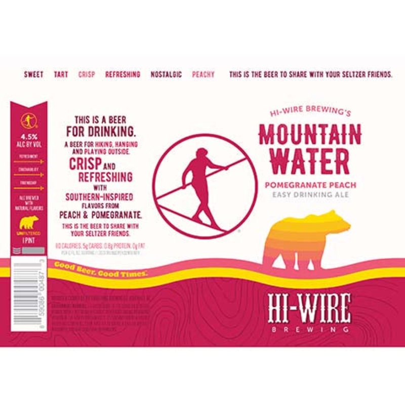 Hi-Wire Brewing Mountain Water Pomegranate Peach 16OZ SINGLE CAN