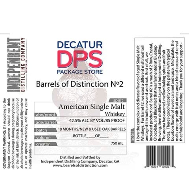 Barrels of Distinction No. 2 American Single Malt Whiskey 750ML BTL